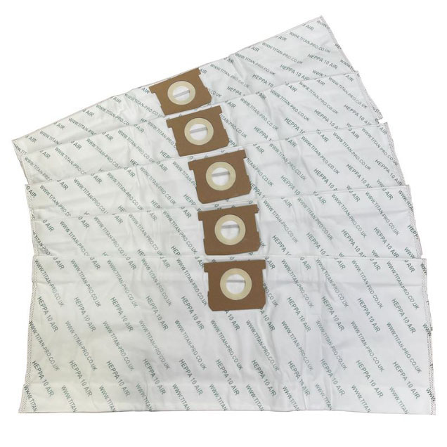 Order a Here is a pack of five Titan Pro Ltd vacuum cleaner filter bags suitable for use with 30 litre and 40-litre vacuums.These are brand new compatible Hepa bags that help your vacuum perform to the top of its capabilities to remove dirt and debris in an easily disposable bag.